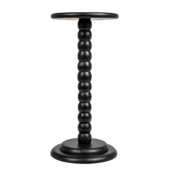 Hello Honey&reg; 25" Stacked Pedestal Cocktail Side Table Black {4}