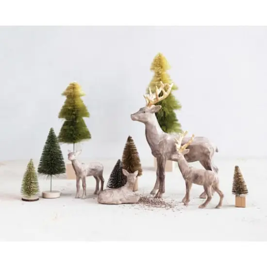 Hello Honey® 10.5" Brown Decorative Standing Deer with Gold Accents {4}