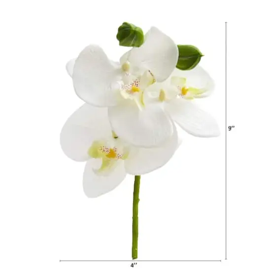 9" Phalaenopsis Orchid Artificial Flower Pick (Set of 12) {3}