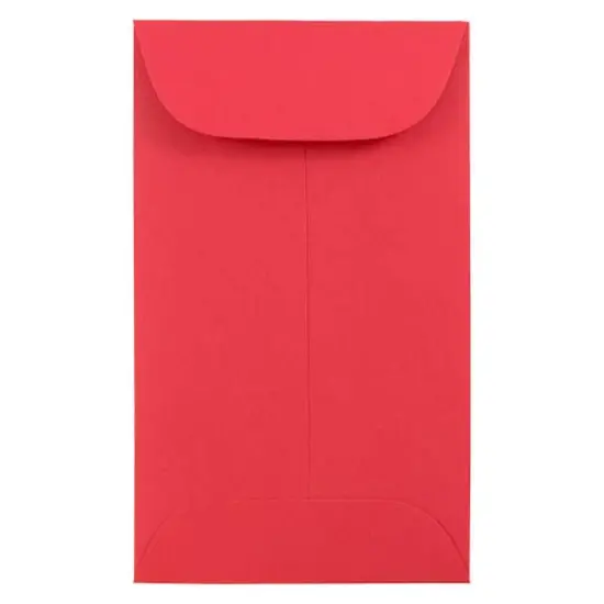 JAM Paper Colored #3 Coin Business Envelopes, 50ct. Red {1}