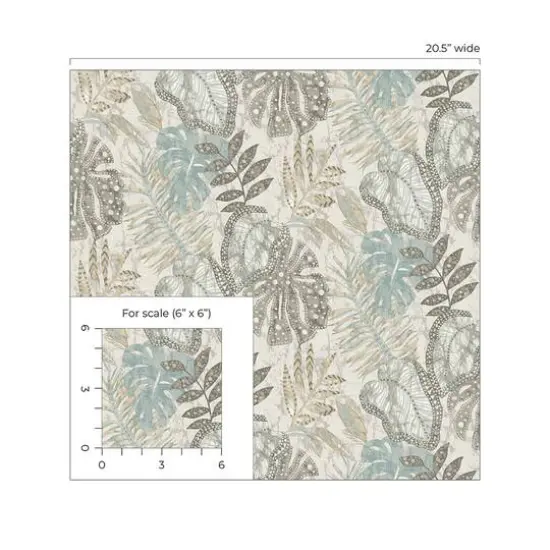 Tommy Bahama Cozumel Peel & Stick Wallpaper Steam {6}