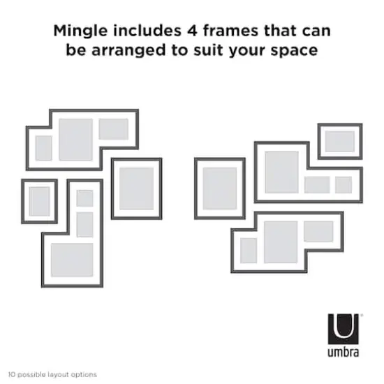 Umbra Black Mingle Gallery Picture Frame Set {4}