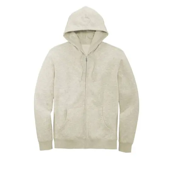 District&reg; V.I.T.&trade; Heathered Fleece Full-Zip Hoodie Oatmeal Heather {1}