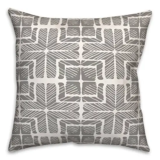 Shibori Squares Versatile Throw Pillow Gray {1}