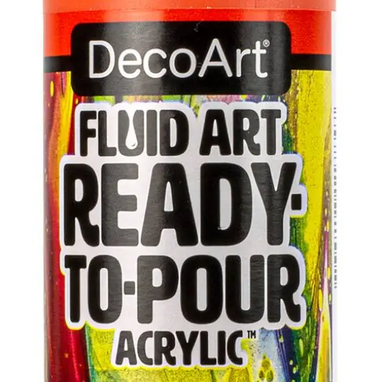 DecoArt&reg; Fluid Art Ready-to-Pour Acrylic&trade; Paint, 8oz. Vivid Orange {9}