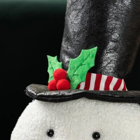 Glitzhome&reg; 60"H Christmas Oversized Fabric Snowman With Dangle Legs {7}