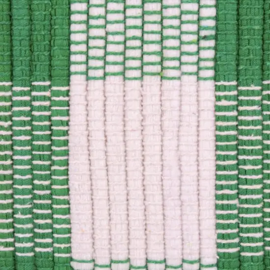 DII&reg; Buffalo Check Rag Rug, 26" x 40" Shamrock Green and White {4}