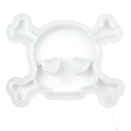 12" x 9" Pink LED Neon Skull Sign by Ashland&reg; {1}