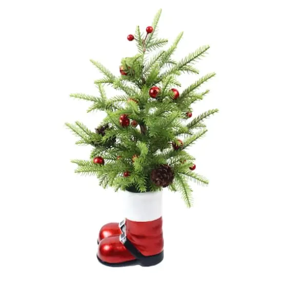23" Christmas Tree in Santa Boot Pot Tabletop D&eacute;cor by Ashland&reg; {5}