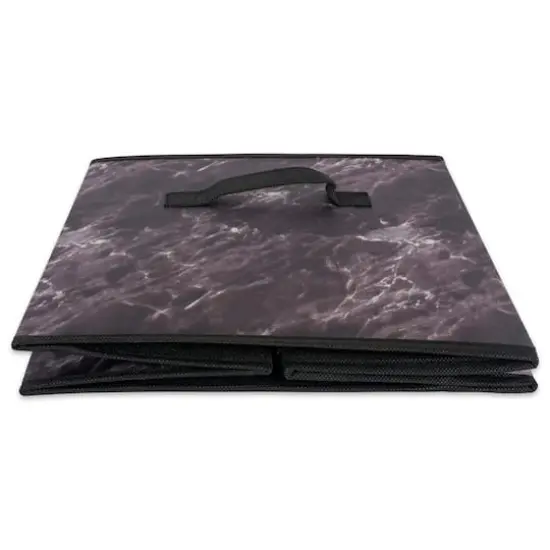 DII&reg; Black Marble Cube Laundry Bin Set, 4ct. {5}