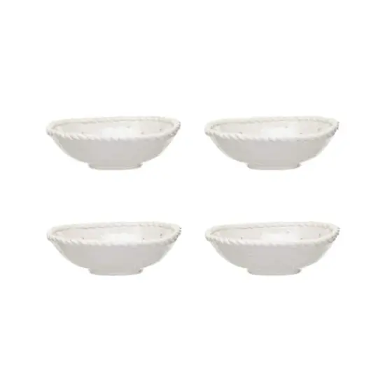 Hello Honey® 10.5" White Stoneware Colander with Twisted Edge, 4ct. {1}