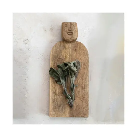 Hello Honey&reg; Hand-Carved Mango Wood Cutting Board with Face Handle {3}