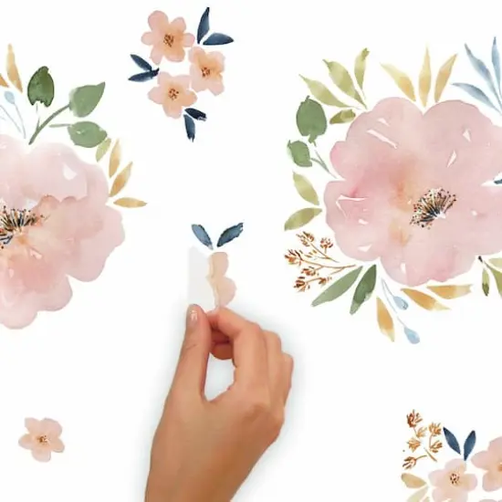RoomMates Beth Schneider Sweet Blooms Watercolor Peel & Stick Wall Decals {5}
