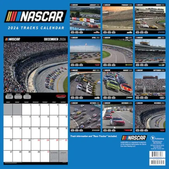2026 Nascar Tracks Wall Calendar {6}