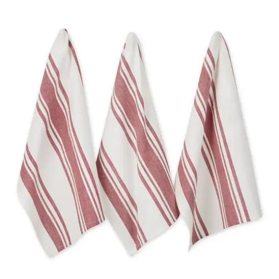 DII&reg; Chef Stripe Dishtowels, 3ct.Wine {1}