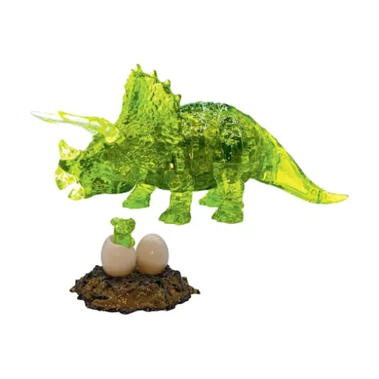 3D Crystal Puzzle - Triceratops & Baby: 61 Pcs {1}