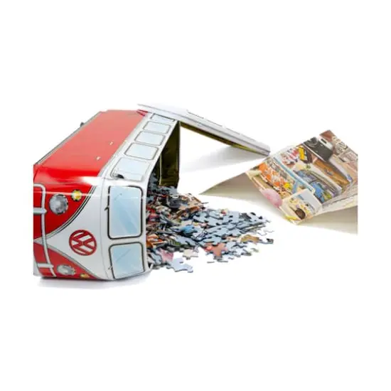 VW Road Trips Collectible Bus-Shaped Tin Puzzle: 550 Pcs {6}