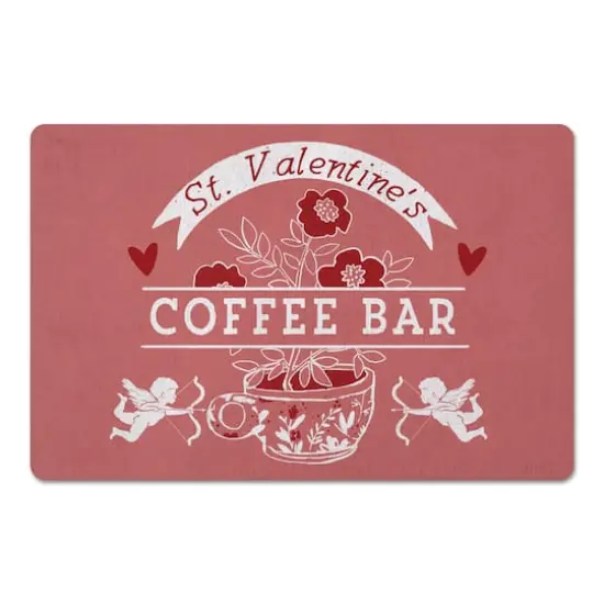 St. Valentine's Coffee Bar 18" x 27" Floor Mat {1}