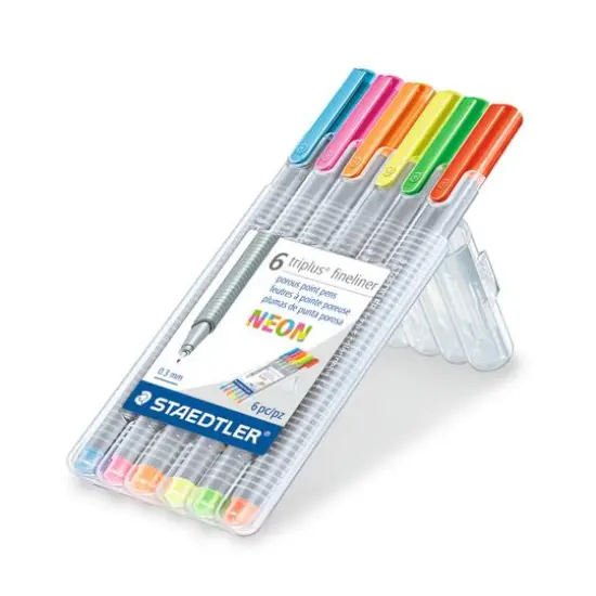 Staedtler&reg; Triplus&reg; Neon Fineliner Pen 6 Color Set {3}