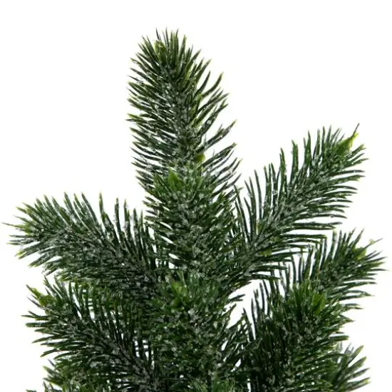 10" Unlit Iced Pine Artificial Christmas Tree Set {5}