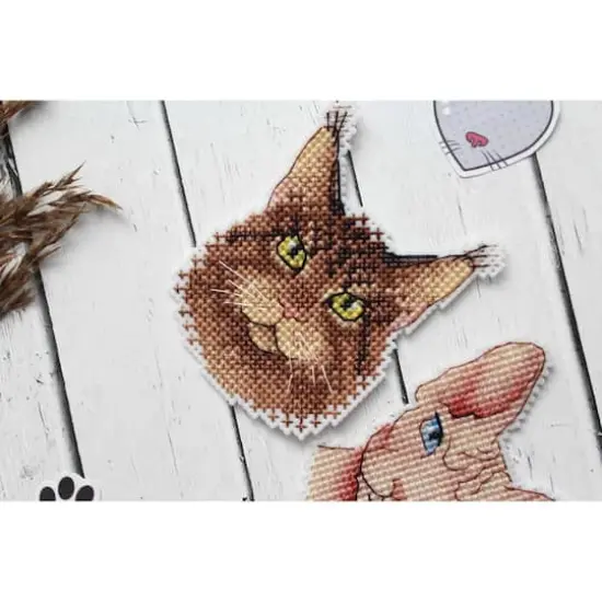 MP Studia Who Said Meow? Magnets Plastic Canvas Counted Cross Stitch Kit {6}