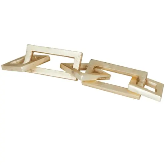 CosmoLiving by Cosmopolitan 17" Gold Aluminum Chain Sculpture {1}