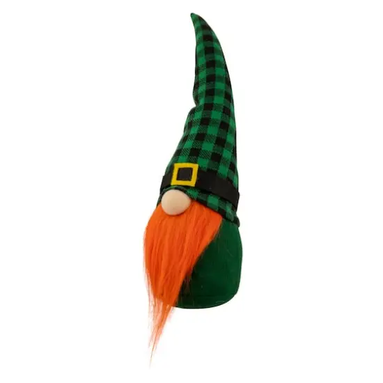 13" Green and Black Plaid St. Patrick's Day Leprechaun Gnome {5}