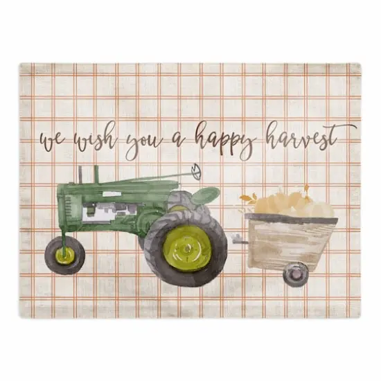 Green Tractor Cotton Twill Placemat {1}