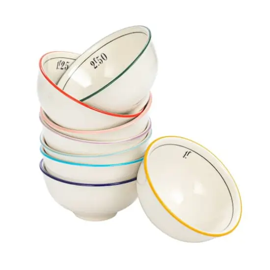 Hello Honey&reg; 4.75" Factorial Numbers Design Stoneware Bowl Set {1}