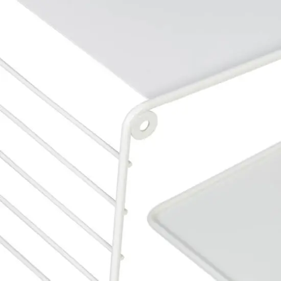 Honey Can Do White 3-Tier Floating Square Wall Shelf {5}