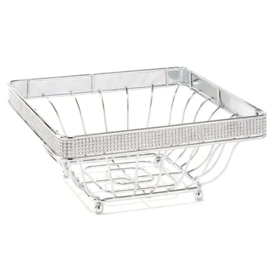 Kitchen Details Chrome Pave Diamond Fruit Basket {3}