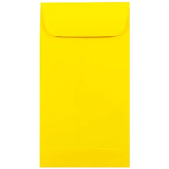 JAM Paper 3.5" x 6.5" Coin Business Envelopes, 50ct. Yellow {1}