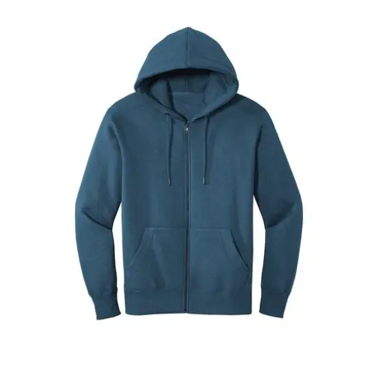 District&reg; Perfect Weight&reg; Fleece Full-Zip Hoodie Heathered Poseidon Blue {1}