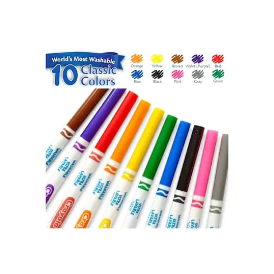 Crayola&reg; Ultra-Clean Fine Line Classic Color Markers, 10 Count {7}