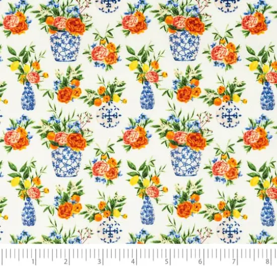 SINGER Potted Bouquets Cotton Fabric {1}