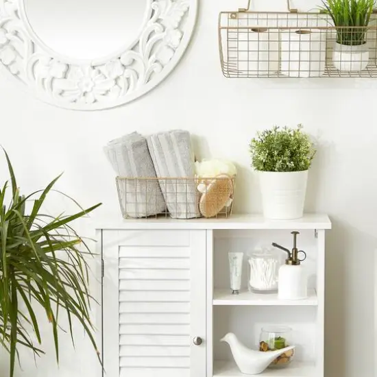 DII&reg; Wire Wall Basket Set Gold {7}