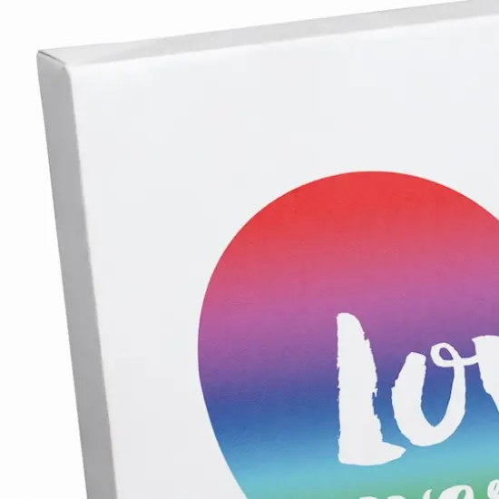 Love Everything Rainbow 12" x 12" Canvas Wall Art {4}