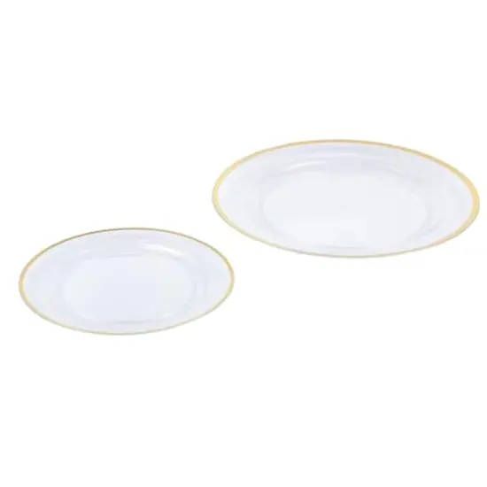 Clear & Gold 40 Piece Dinner & Lunch Plate Set by Celebrate It&trade; {1}