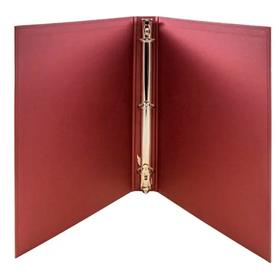 JAM Paper 1" Premium Red Linen Texture 3-Ring Binder {4}