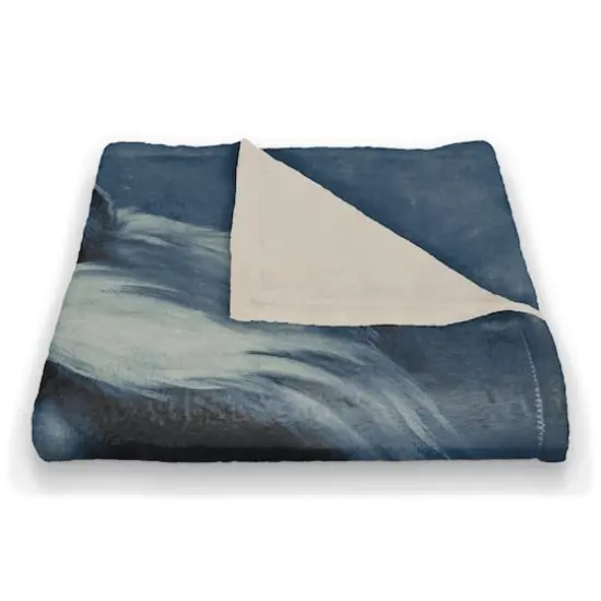 Blue Horse 50" x 60" Coral Fleece Blanket {3}
