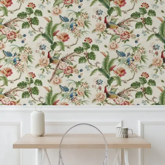 Surface Style Passerine Pavilion Peel & Stick Wallpaper Gardenia {3}