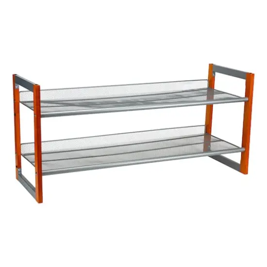 Organize It All Wooden Stackable Shoe Rack {14}