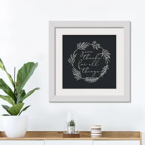 Give Thanks Fall Print in White Frame {4}