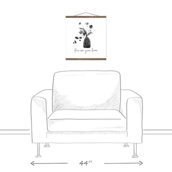 You are your Home 16" x 16" Teak Hanging Canvas {4}