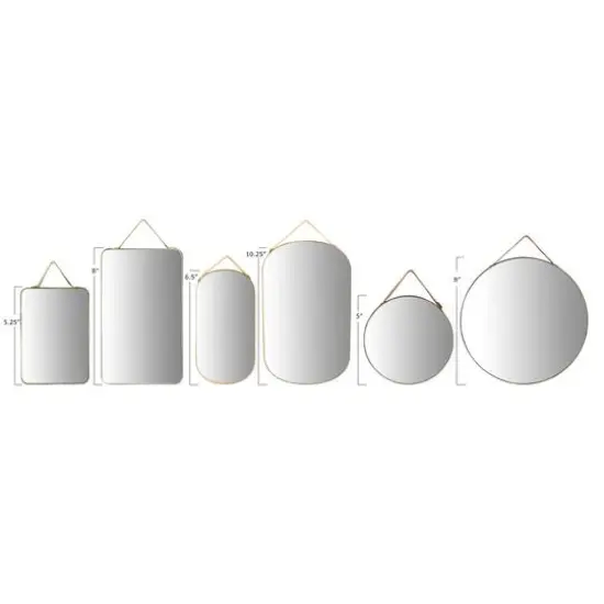 Hello Honey&reg; Velvet Edged Wall Mirrors with Hangers Set, 6ct. {8}