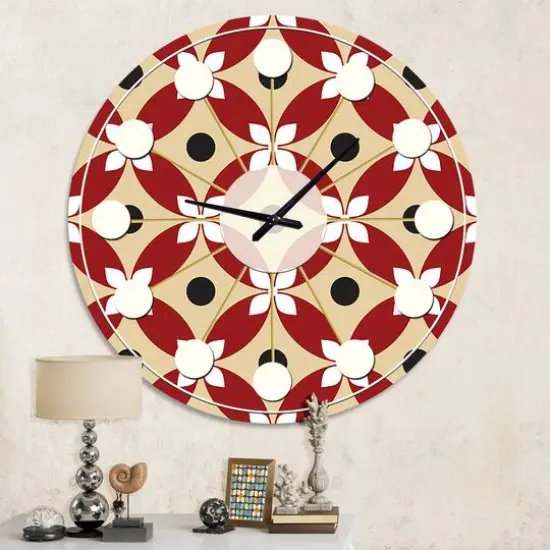 Designart 'Retro Pattern Abstract Design Xiii Mid-Century Modern Wall Clock {1}