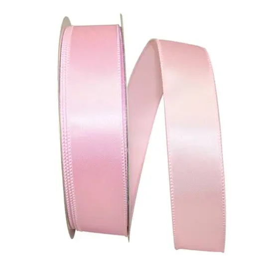 JAM Paper 1.5" x 50yd. Satin Value Wired Ribbon Pink {1}