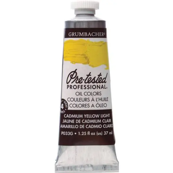Grumbacher&reg; Pre-Tested Professional&reg; Oil Color Paint, 37mL Cadmium Yellow Light {1}