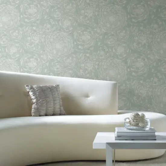 RoomMates Zen Dahlia Peel & Stick Wallpaper Green {7}