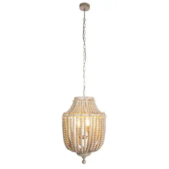 Hello Honey&reg; Metal Chandelier with Wood Beads {12}